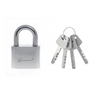 91801 | Замок навесной, хромированное покрытие 50 мм, MATRIX-0