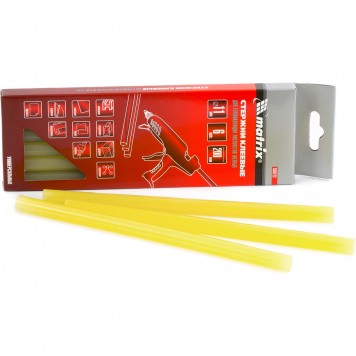 930722 | Стержни клеевые, желтый, 11 х 200 мм, в упаковке 6 шт, MATRIX-0