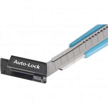 78895 | Нож 145 мм, корпус ABS пластик, выдвижное сегментное лезвие 9 мм (SK-5), металлическая направляющая, GROSS-3