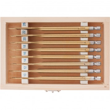70441 | Набор сверл перовых по дереву, 10-12-14-16-18-20-22-25 мм, 8 шт, деревянный кейс, MATRIX-1