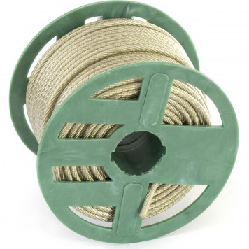 47639 | Трос металлополимерный прозрачный толщина 4,0 мм, катушка 50 метров, СИБРТЕХ ПР-5.0-0