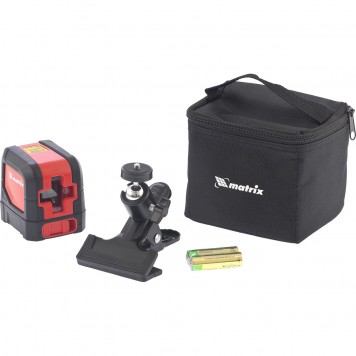 35059 | Уровень лазерный ML02, 10м, ±0,5 мм/1м, 635нм, 1 верт. 1 гор. луч, универсальные держатель, MATRIX-2