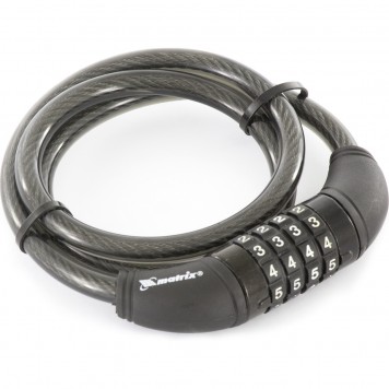 91818 | Замок тросовый универсальный с кодовым механизмом, 10 х 950 мм, MATRIX-0