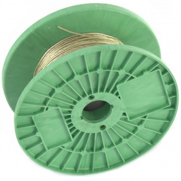 47624 | Трос металлополимерный прозрачный толщина 2,0 мм, катушка 200 метров, СИБРТЕХ ПР-2.0-0