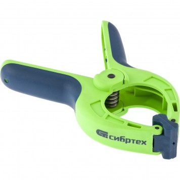 20786 | Струбцина клещеобразная 2-3/4, пластиковый корпус, двухкомпонентные рукоятки, усиленная пружина, 70 мм, СИБРТЕХ-1