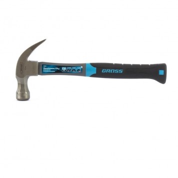 10476 | Молоток-гвоздодер, 570 г, фибергласовая трехкомпонентная рукоятка, GROSS-0