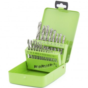 723756 | Набор сверл по металлу, 1-10 мм, (через 0,5 мм +3,2 и 4,8 мм), HSS, 21 шт, металлический бокс, цилиндрический хвостовик, СИБРТЕХ-0