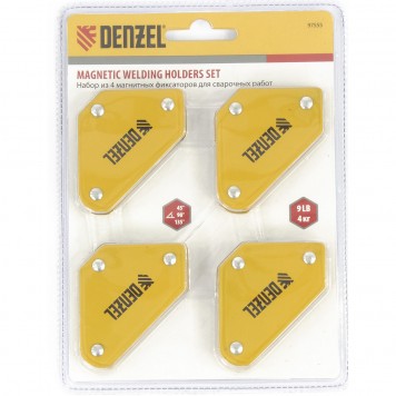 97555 | Набор из 4 магнитных фиксаторов для сварочных работ, DENZEL-0