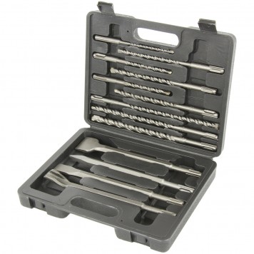 71098 | Набор буров по бетону, 6-8-10 х 160, 8-10-12 х 210, 10-12-14 х 260 мм, зубила 4 шт, SDS Plus, MATRIX-0