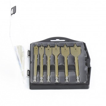 70445 | Набор сверл перовых по дереву, 10-12-16-18-20-25 мм, 6 шт, пластиковый кейс, MATRIX-0