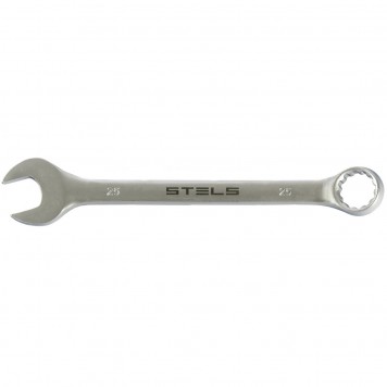 15227 | Ключ комбинированный, 25 мм, CrV, матовый хром, STELS-0