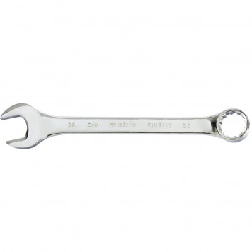 15175 | Ключ комбинированный, 36 мм, CrV, полированный хром, MATRIX-0