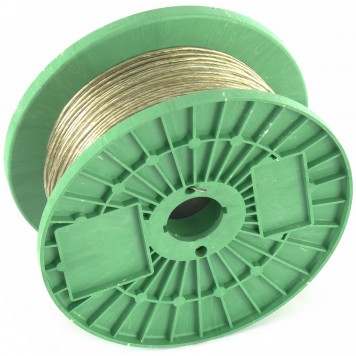 47626 | Трос металлополимерный прозрачный толщина 2,5 мм, катушка 200 метров, СИБРТЕХ ПР-2.5-0