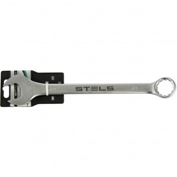 15229 | Ключ комбинированный, 28 мм, CrV, матовый хром, STELS-1
