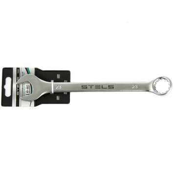 15226 | Ключ комбинированный, 23 мм, CrV, матовый хром, STELS-1