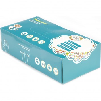 67897 | Перчатки хозяйственные, нитриловые 100 шт, S, ELFE-1