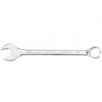 15173 | Ключ комбинированный, 28 мм, CrV, полированный хром, MATRIX-0