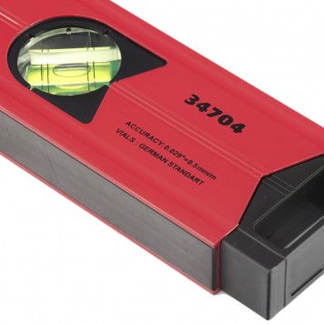 34704 | Уровень алюминиевый магнитный, 400 мм, фрезерованный, 3 глазка (1 зеркальный), усиленный, MATRIX-3