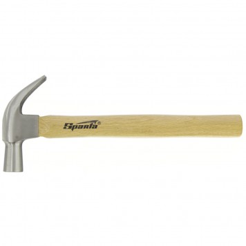 104205 | Молоток-гвоздодер, 450 г, боек 27 мм, деревянная рукоятка, SPARTA-0