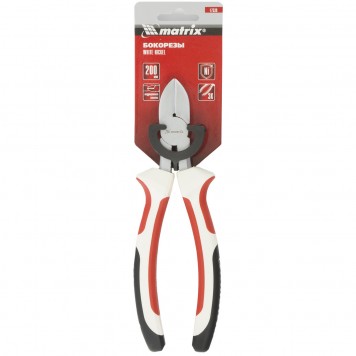 17539 | Бокорезы 200 мм, никелированные, трехкомпонентные рукоятки, MATRIX WHITE NICKEL-2