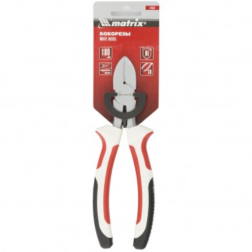 17537 | Бокорезы 180 мм, никелированные, трехкомпонентные рукоятки, MATRIX WHITE NICKEL-2