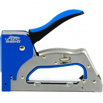 40004 | Степлер металлический, 3 в 1, регулятор удара, двухкомпонентная рукоятка, тип скобы: 53, 300, 500, 6-14 мм, БАРС-0