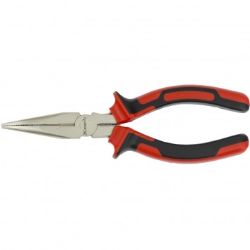 17420 | Длинногубцы изогнутые 160 мм, никелированные, двухкомпонентные рукоятки, MATRIX NICKEL-0