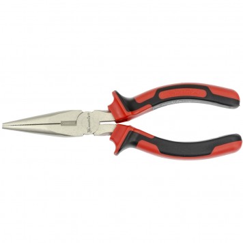 17164 | Длинногубцы прямые 160 мм, никелированные, двухкомпонентные рукоятки, MATRIX NICKEL-0