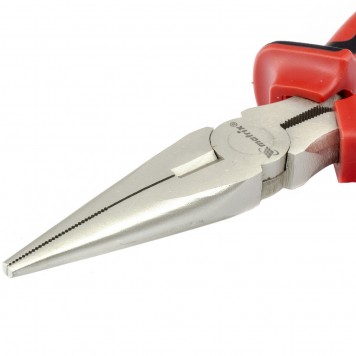 17164 | Длинногубцы прямые 160 мм, никелированные, двухкомпонентные рукоятки, MATRIX NICKEL-1