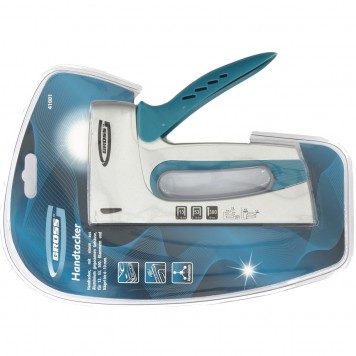 41001 | Степлер мебельный, алюминиевый корпус, тип скобы: 13, 53, 300, 6-10 мм, GROSS-1