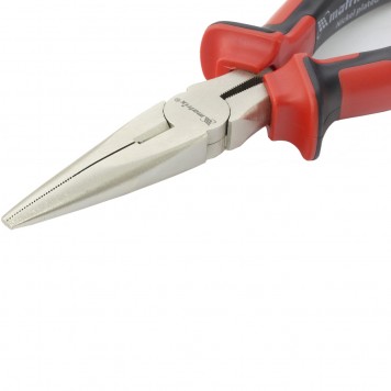 17166 | Длинногубцы прямые 180 мм, никелированные, двухкомпонентные рукоятки, MATRIX NICKEL-1