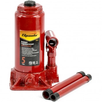 50323 | Домкрат гидравлический бутылочный, 5 т, h подъема 195-380 мм, SPARTA-0