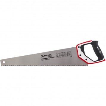 23584 | Ножовка по дереву, 500 мм, каленый зуб 3D, 7-8 TPI, трехкомпонентная рукоятка, Pro, MATRIX-0