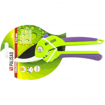 60532 | Секатор прямого реза 210 мм, шестеренный привод, двухкомпонентные рукоятки, PALISAD-2