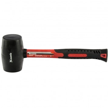 11193 | Киянка резиновая, 680 г, черная резина, фибергласовая рукоятка, MATRIX-0