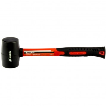 11175 | Киянка резиновая, 225 г, черная резина, фибергласовая рукоятка, MATRIX-0