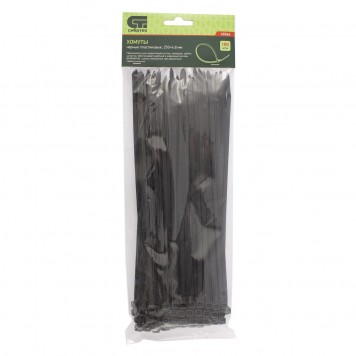 45564 | Хомуты, 250 x 4,8 мм, пластиковые, черные, 100 шт, СИБРТЕХ-0
