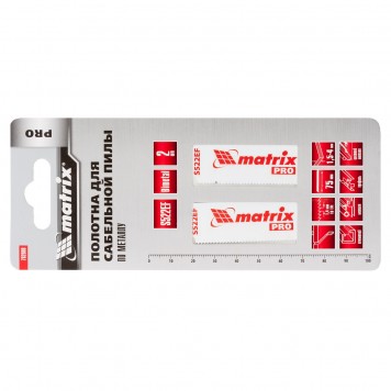 782008 | Полотна по металлу для сабельной пилы S522EF 75/1,4 мм, Bimetal, 2 шт, Pro, MATRIX-1