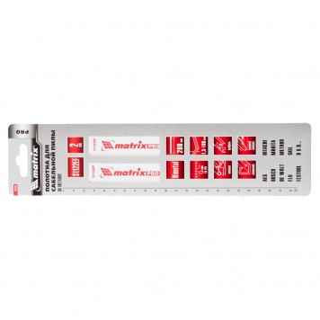 782010 | Полотна по металлу для сабельной пилы S1122EF 200/1,4 мм, Bimetal, 2 шт, Pro, MATRIX-1