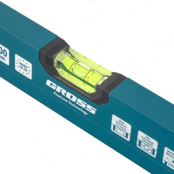 33902 | Уровень алюминиевый, 800 мм, 2 глазка, HanD Werker, GROSS-1