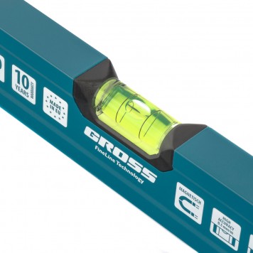 33711 | Уровень алюминиевый, 600 мм, магнит, 2 глазка, GROSS MAGNETISCH-1