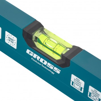 33900 | Уровень алюминиевый, 400 мм, 2 глазка, HanD Werker, GROSS-1