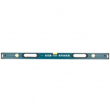 34443 | Уровень алюминиевый, 1200 мм, 2 рукоятки, фрезеровка, 3 глазка, Prazision, GROSS-0