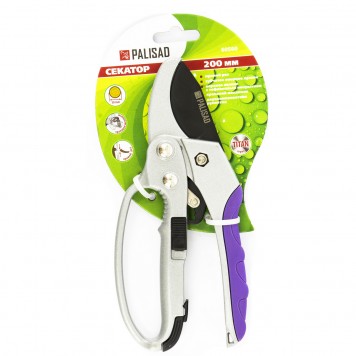 60560 | Секатор 200 мм с храповым механизмом, обрезиненные рукоятки, PALISAD-2