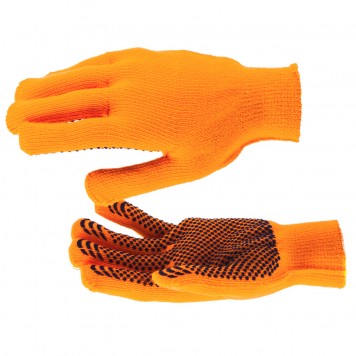 67768 | Перчатки полиакрилонитрильные плюшевого переплет, ПВХ "точка", 10 кл, 58гр, СИБРТЕХ-0