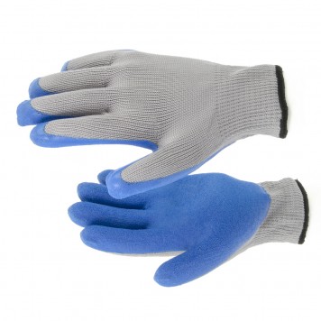 68611 | Перчатка двойная утепленная, латексное рельефное покрытие, 127 г, СИБРТЕХ-0