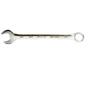 15119 | Ключ комбинированный, 24 мм, CrV, матовый хром, MATRIX-0