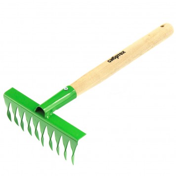 61762 | Грабли витые 10-зубые, 200 мм, с рукояткой, 400 мм, СИБРТЕХ-0