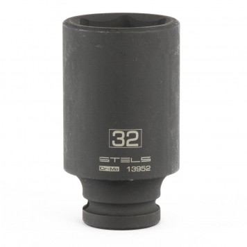 13952 | Головка ударная удлиненная шестигранная, 32 мм, 1/2, CrMo, STELS-0
