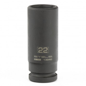 13948 | Головка ударная удлиненная шестигранная, 22 мм, 1/2, CrMo, STELS-0